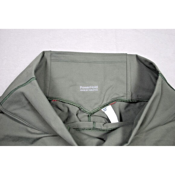 Fabletics Boost PowerHold High-Waisted 7/8 Olive Green/Pink Leggings XL - Picture 4 of 7